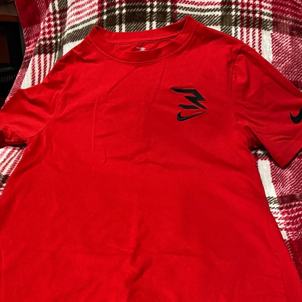 Nike Red Tee with Black Emblem